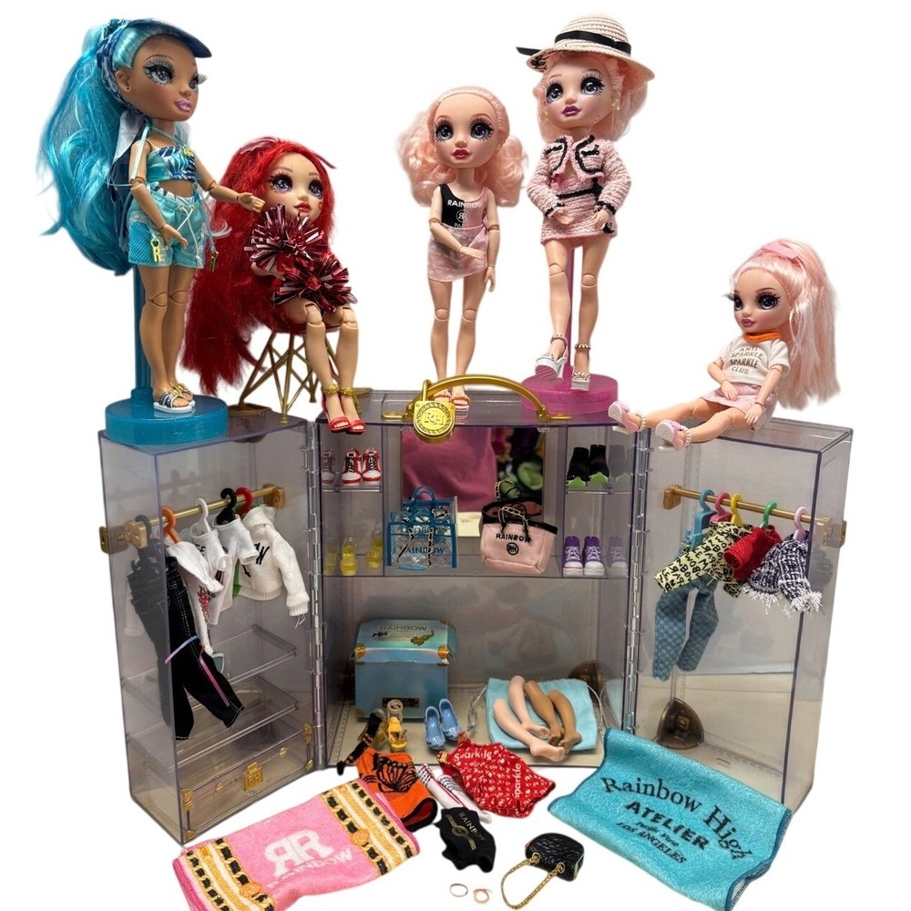 Rainbow High Doll Lot Deluxe Fashion Bella, Ruby, shoes,  Accessories, Clothes